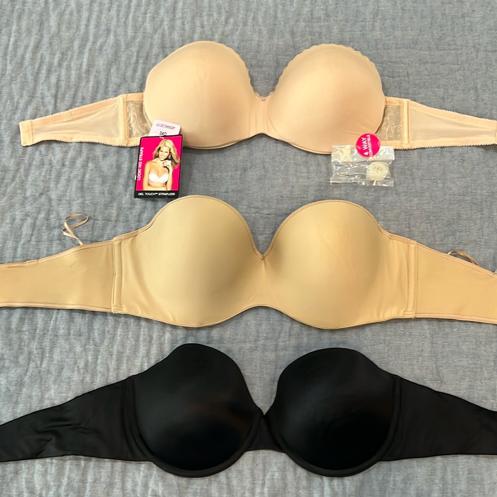 Bundle of 2 34D strapless bras